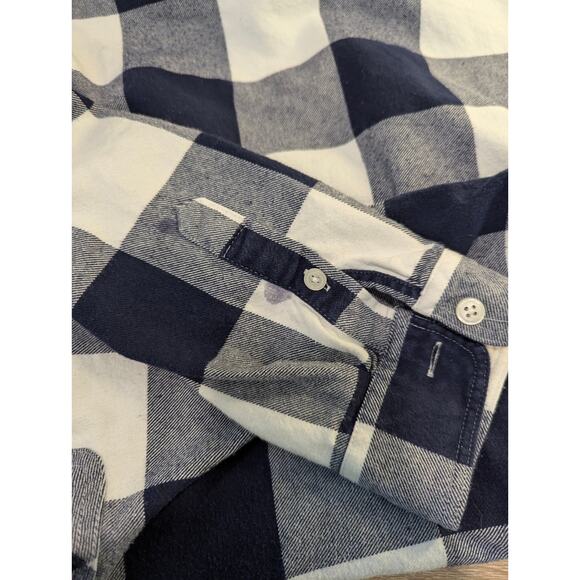 J. Crew Buffalo Check Blue Half Zip Shirt Jacket Shacket Small - Picture 6 of 8